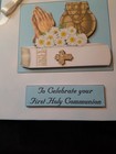 New Handmade Communion Themed Greetings Card size 7'' x 7''