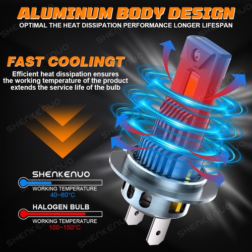 For Buick Regal Sportback LED Headlight 120W Bulbs H7 H7 Hi&Lo Beam Combo White - Picture 2 of 10
