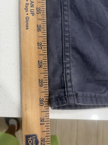 Carhartt Carpenter Work Pants Size 12 Loose Fit Dark Gray Color Pre Owned - Picture 14 of 17