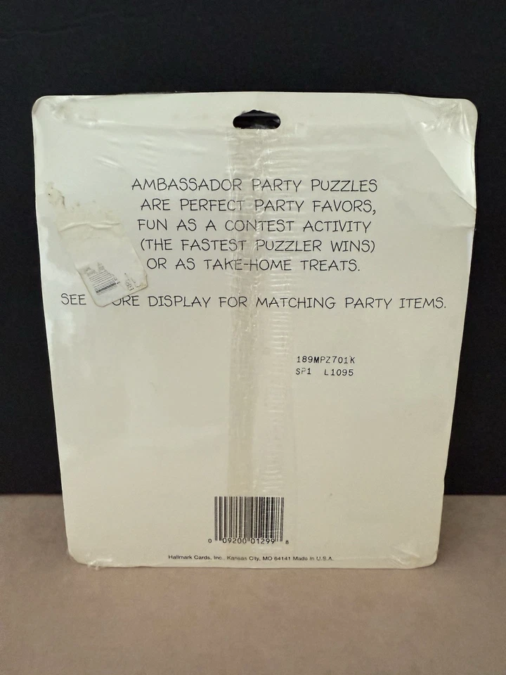 Peanuts Snoopy Vintage Sello Embajador Fiesta de Cumpleaños Rompecabezas Favores Nuevo de Lote Antiguo NUEVO Foto 2 de 4