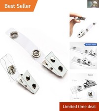 Professional 100Pcs Badge Clips with Durable Clear Straps for Safe ID Display