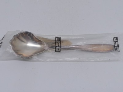 BSF Platura Zuckerlöffel versilbert Silber 90 Jugendstil Vintage Muschelform OvP