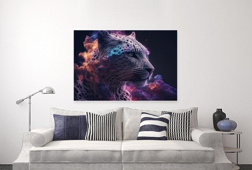 Leinwandbild Majestätische Pferde schwarz weiß und gold Stil Wandbild Poster Druck - Bild 9 von 22