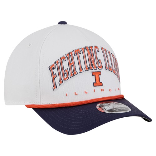 Men's New Era White/Navy Illinois Fighting Illini Arch Two-Tone Rope 9FORTY - Bild 3 von 5