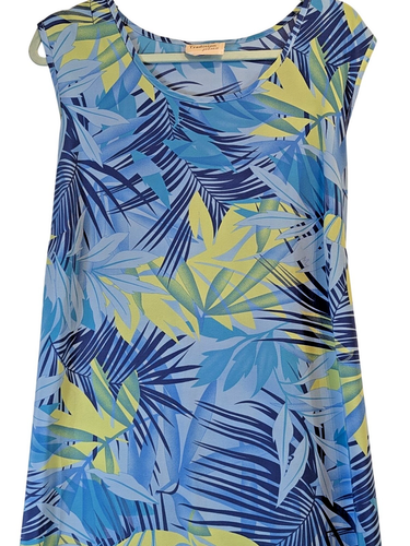 Tradition Plus Vintage Gr. 2X Tropical Maxikleid Hawaii Seitenschlitz Island - Bild 2 von 11