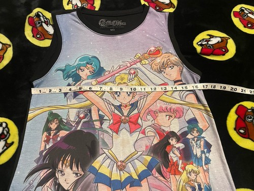 Sailor Moon Tank Top PJ Girls Size MD Preowned Good - Picture 5 of 5