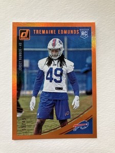 2018 Donruss Tremaine Edmunds Jersey Number /49 Rookie RC Virginia Tech #357