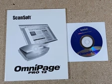 ScanSoft OmniPage Pro 12 CD with Serial Number and Manual