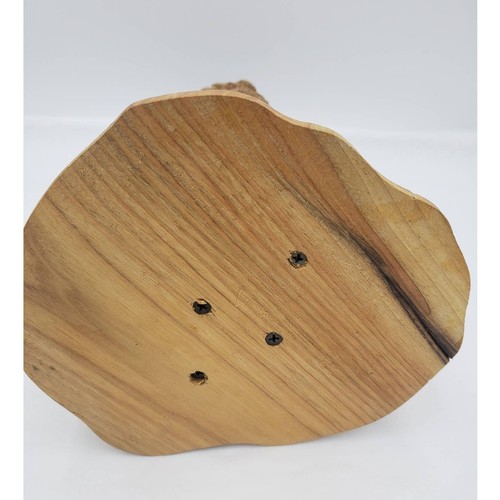 Escultura busto barbudo hombre trampero tallado en madera de colección 13" de alto - Imagen 4 de 14