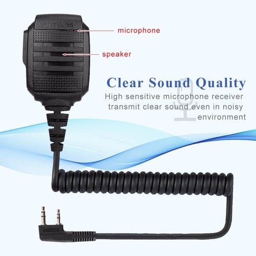 HK006 IP54 Mikrofon Walkie Talkie Mikrofon Głośnik naramienny PTT do 7375 - Zdjęcie 3 z 7