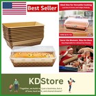 8x4in Disposable Paper Loaf Pans with Lids 10-Pack for Baking & Gift