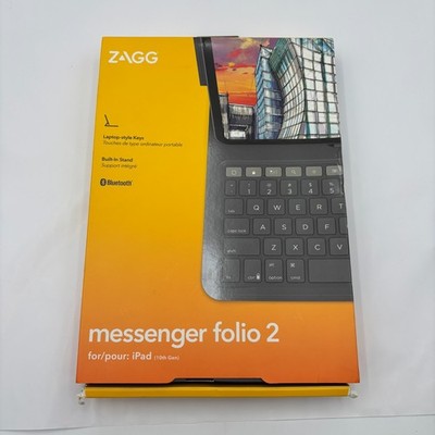 ZAGG Messenger Folio 2 Keyboard & Case For Ipad 10th Gen - Black - New Open Box