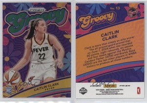 2024 Panini Prizm WNBA Groovy Green Prizm Caitlin Clark #13 Rookie RC