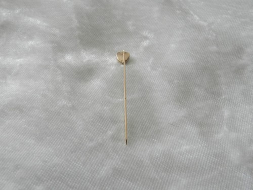 Antique Bressans Enamel Tie Pin / Hat Solid Gold Regional Jewelry - Picture 4 of 7