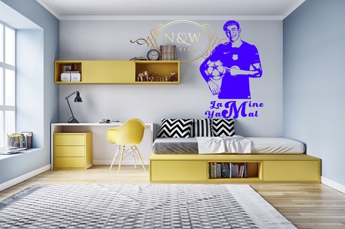 Lamine Jamal FC Barcelona Fußball Wand Tür Kinderzimmer Dekor Vinyl Aufkleber - Bild 3 von 8