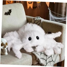  Halloween Spider Throw Pillow, Cute Full Body Spiders Shaped Decorative White