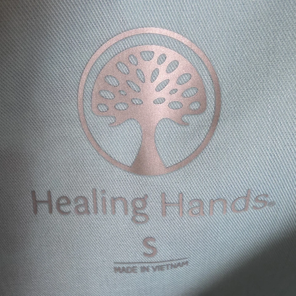 Women's Healing Hands V Neck Floral Small Scrub Top - Image 2 of 3