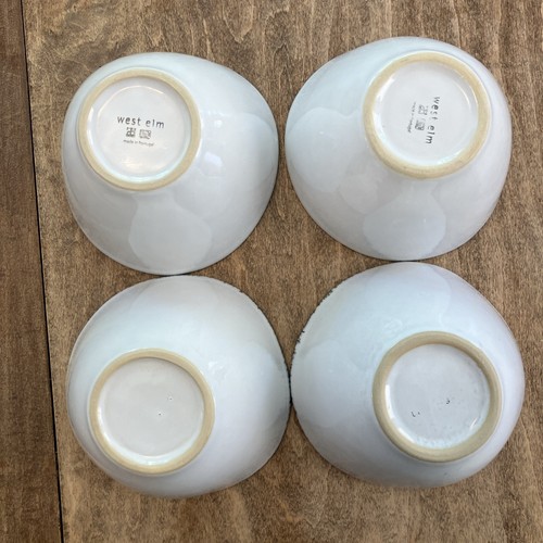 West Elm Set of 4 Reactive Glaze Stoneware Cereal Soup Bowls - Picture 4 of 5