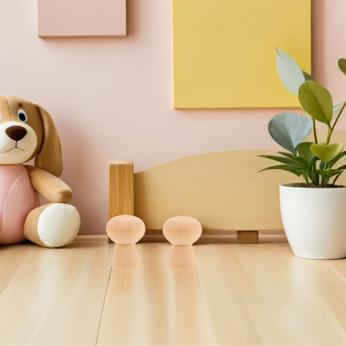 30 Pcs Peg Dolls Wooden People Craft Shapes Mini Mushroom Ornaments - Bild 4 von 12