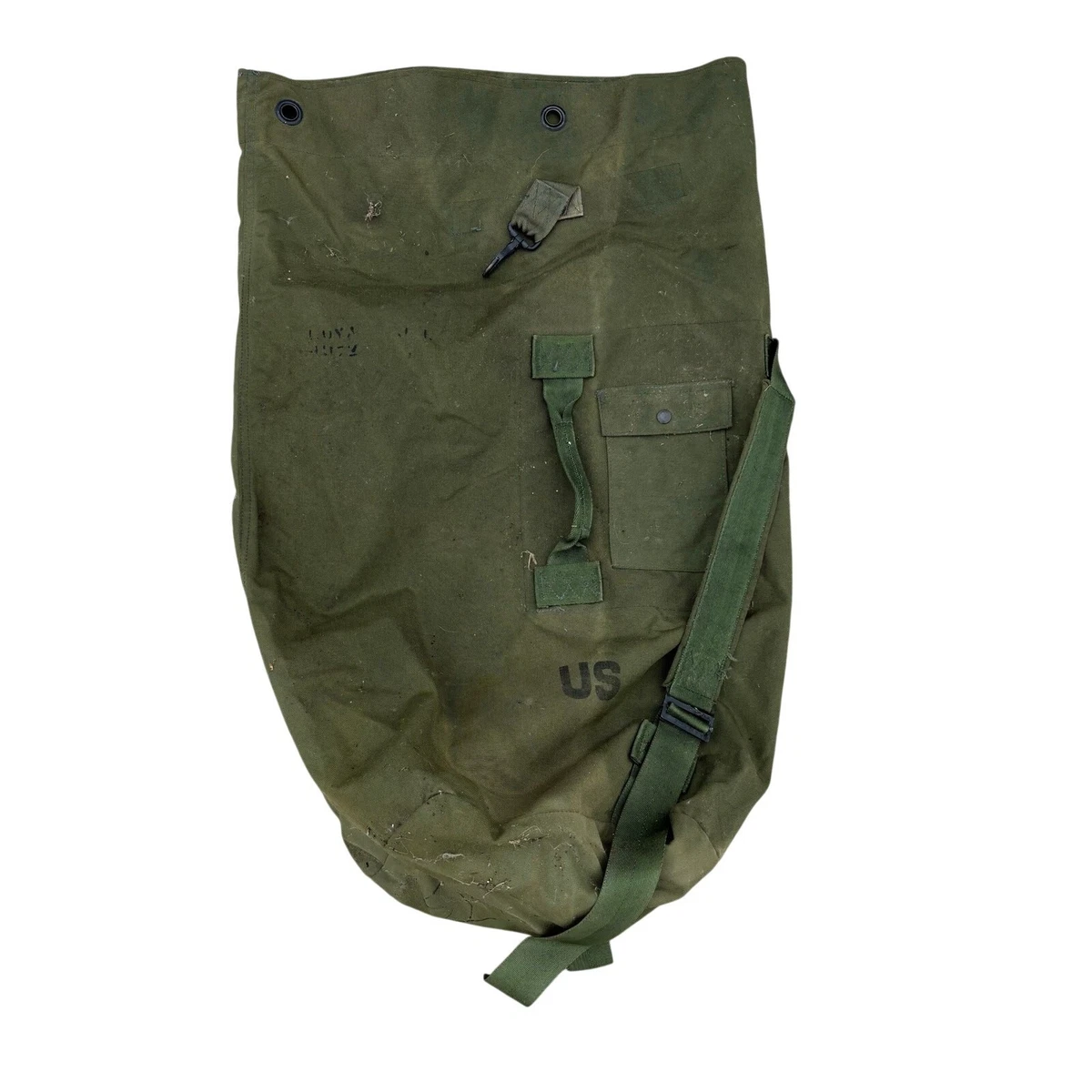 Vintage Army Duffle Bag In Original Vietnam War Personal & Field