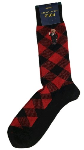POLO RALPH LAUREN Cashmere Bear Martini Socks Men's Size 6-13 (1-Pair) NEW - Picture 3 of 9