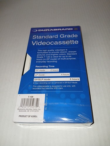 DURABRAND 6 Hours EP Mode T120 Standard Blank VHS Tapes~FACTORY SEALED - Picture 2 of 2
