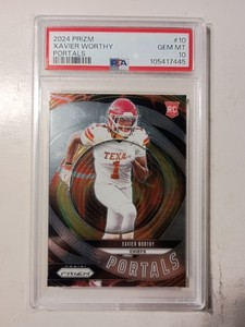 2024 Panini Prizm Xavier Worthy Portals RC PSA 10 Gem Mint