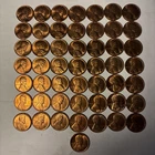 New Listing1947-p Wheat Cents Lot Of 50 Coins Nice Red/brown ConditionSee Pictures#3