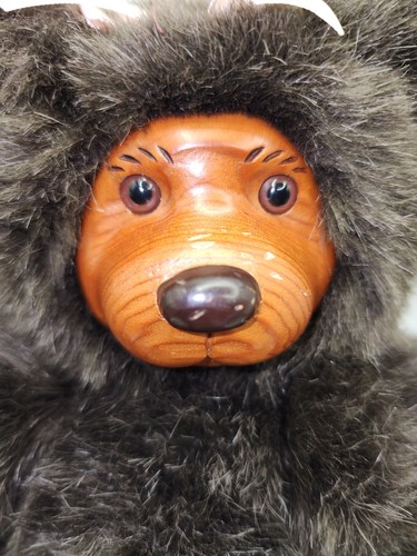 Vintage Robert Raikes Original Holzgesicht Keks Teddybär - Bild 9 von 9