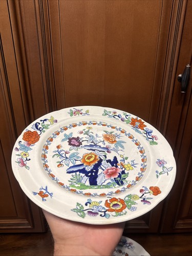 Antico John & Wm. Piatto Ridgway, Chinoiserie inglese, c 1820 - Foto 2 di 11