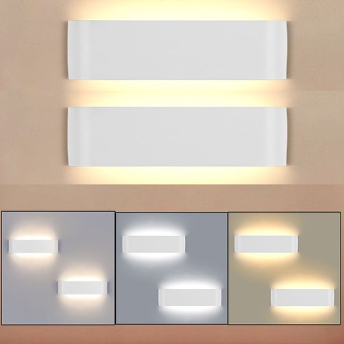 Lámpara de pared LED de 2 unidades de 16 W para interior luz ascendente lámpara de pared iluminación de escalera - Imagen 1 de 18