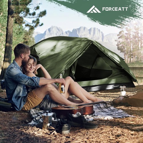 Forceatt Tenda Campeggio per 2-3 Persone, Impermeabile & Antivento 2 Porte Tenda - Foto 7 di 7