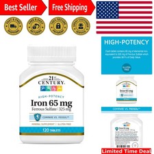 Essential Iron 65 mg Tablets - 120 Count for Comprehensive Health Benefits
