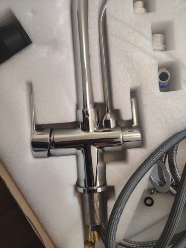KEOKBON 3 Way taps for Kitchen Sink, Drinking Water Tap, 3 in 1 Kitchen Sink Fau - Picture 3 of 9