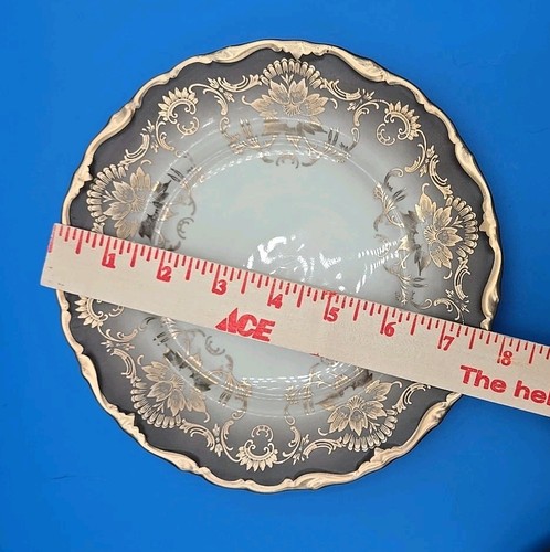 Vintage Bavaria Germany 3 Stück Teetasse Untertasse Dessertteller Rauchbraun Goldrand - Bild 16 von 16