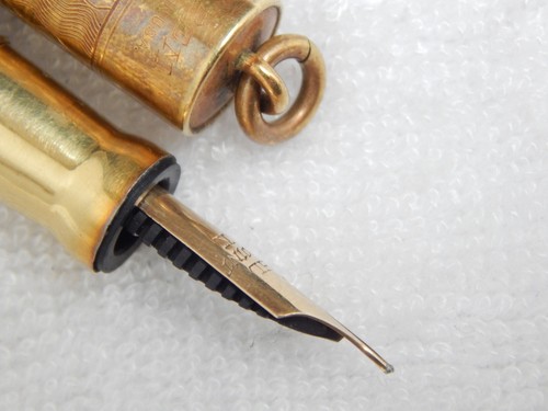 LOT# 408Z. VINTAGE WAHL GOLD-FILLED RING-TOP FOUNTAIN PEN. FLEX NIB, B TO BBB - Picture 4 of 16