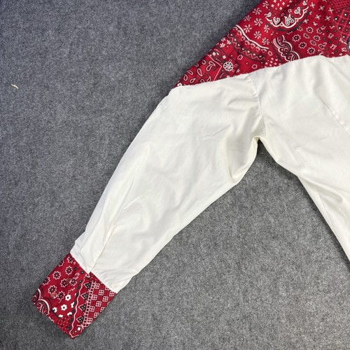 Camisa a presión vintage Roper Bandana Western Cowboy Rodeo roja perla para hombre L (sin etiqueta) - Imagen 12 de 18