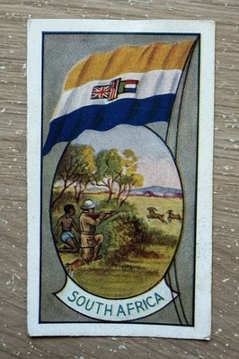 Eine Allen Trade Card Sportflaggen der Nationen Nr. 6 Südafrika Großwild Jagd