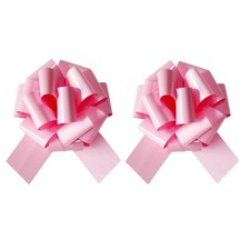 Giant Pink Bow For Gifts Cars Decorations Large Satin Ribbon 12 Inch 2 PCS