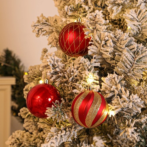 SHareconn 80mm Christmas Balls Ornaments,12PCS Colored Shatterproof Plastic D... - Picture 5 of 6