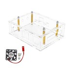 Acrylic Clear Case Motherboard Shell With Fan Heat Sink For Orange Pi 5 Plus h