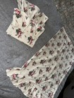 Set Of Ralph Lauren Marseilles 3 Standard Pillowcases Tan Stripe Red Roses