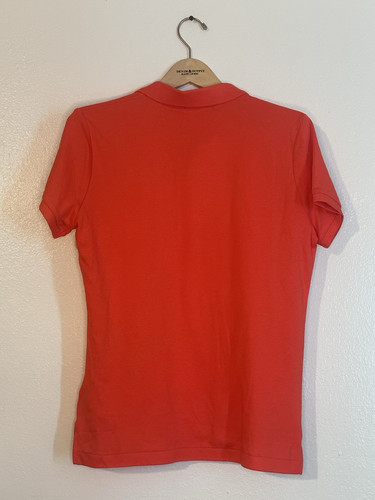 Camiseta Polo Ralph Lauren Manga Corta Para Mujer Coral Talla XL 100% Algodón Nueva Sin Etiquetas - Imagen 3 de 5