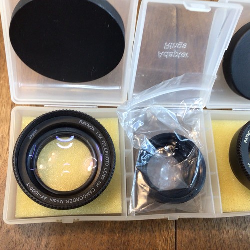 RAYNOX Camcorder Lens Set, .65x Wide Angle & 1.5x Telephoto, AF-1000-W AF-1000-T - Picture 2 of 9