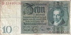GERMANY  WEIMAR REPUBLIC 10 Reichsmark bank note F 1929 Pick #180