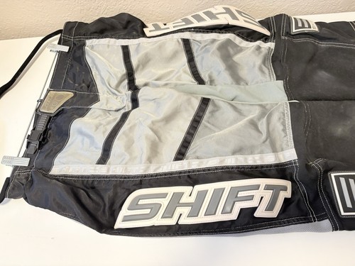 Shift MX Motocross Pants Mens 38 Black Gray Jet Off-Road Racing Padded - Picture 5 of 13