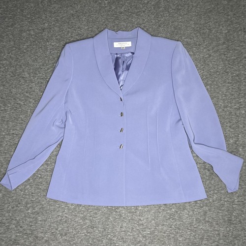 Vtg Tahari Arthur S. Levine Suit Womens 12P Lavender Shawl Collar 2 Piece Class - Picture 10 of 22
