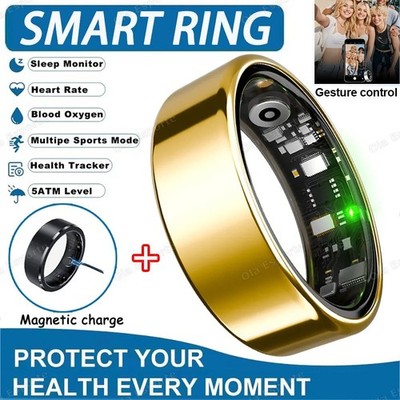 Smart Ring Health & Fitness Tracker Sleep Heart Rate Blood Oxygen Monitor