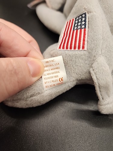 Righty & Lefty Ty Beanie Baby - Elefante asino patriottico politico 1995 e 1996 - Foto 12 di 14