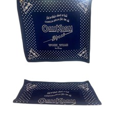 2 VTG Oshkosh B gosh Blue Bandana Work Wea Fat Thin Short Tall Union Made 1950's